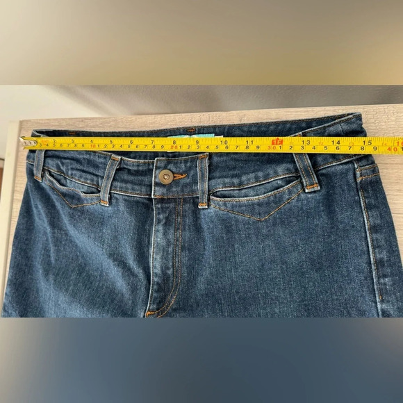 Vintage 90s y2k Area Jeans Bootcut Back Flap Pockets Slit Front Pocket Size 10 - Picture 8 of 10